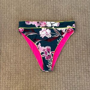BCBGeneration High Waist Kendall Bikini Bottoms -Into the Wild Retro Floral NWT